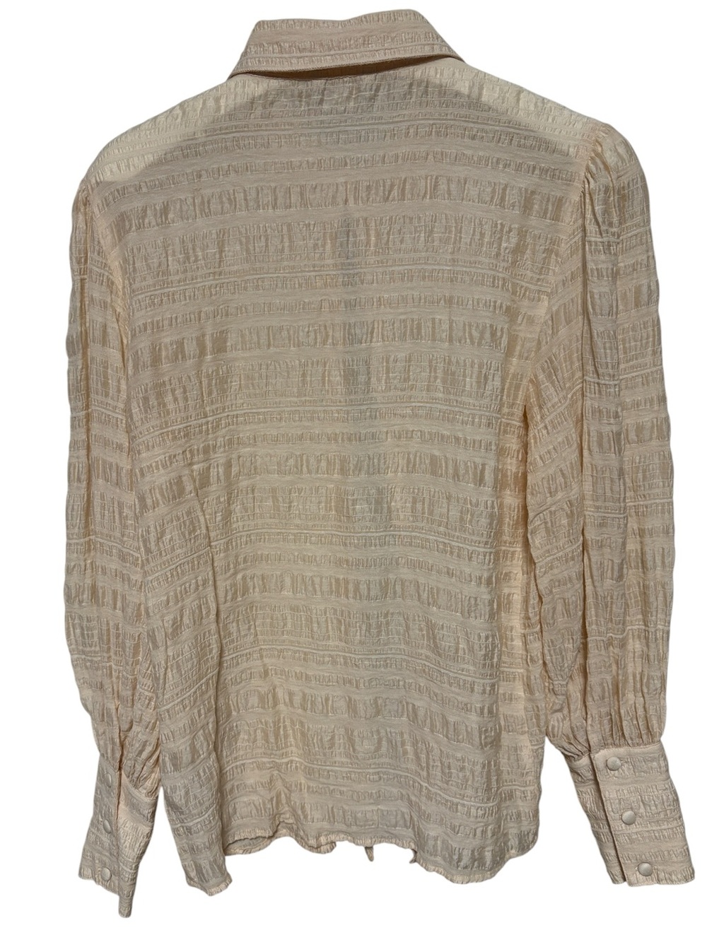 GUESS Cream Textured Button-Up Top - Picture 9 of 11